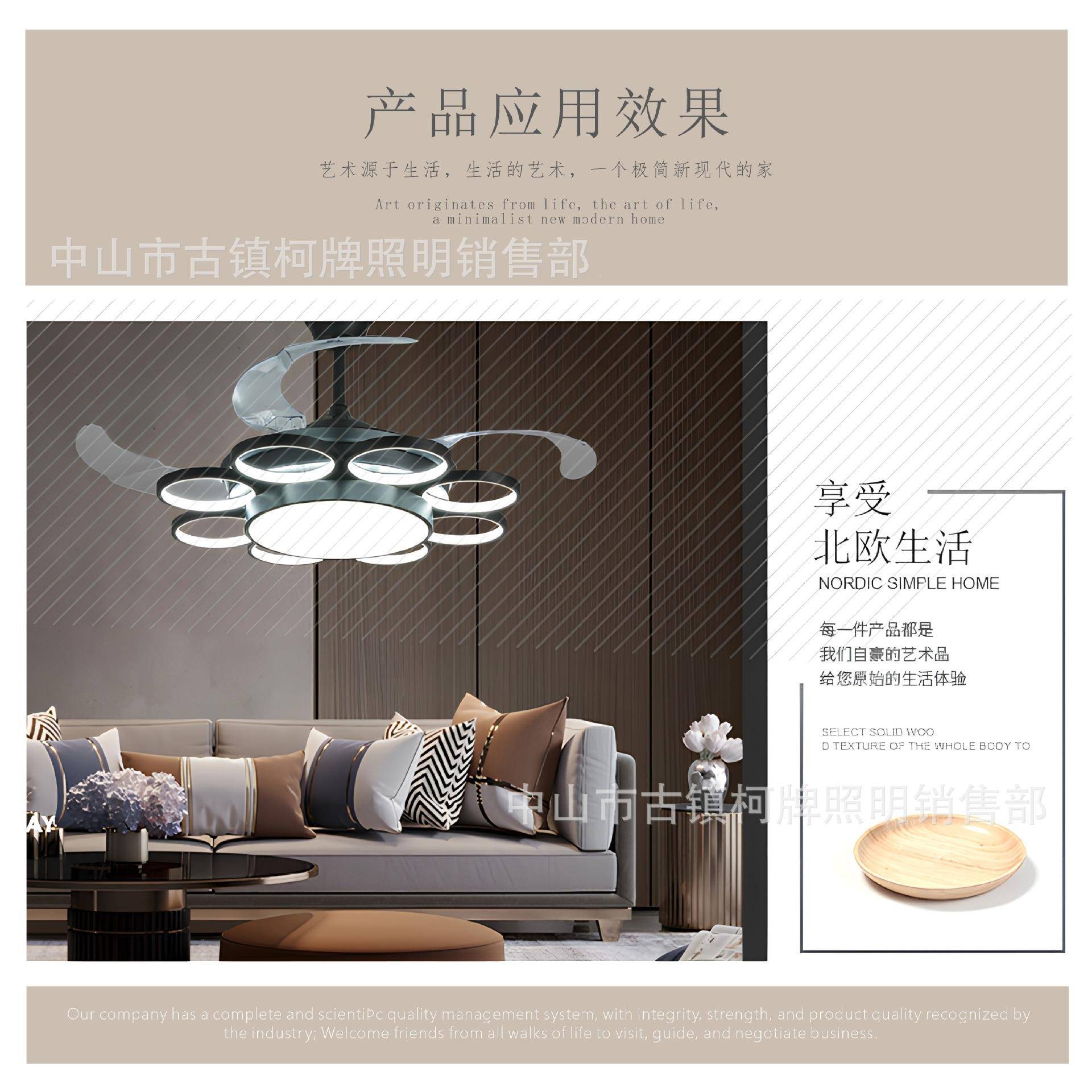 欧式新款扇简风灯家用餐厅灯风扇风一体客厅卧室扇灯静音803约吊