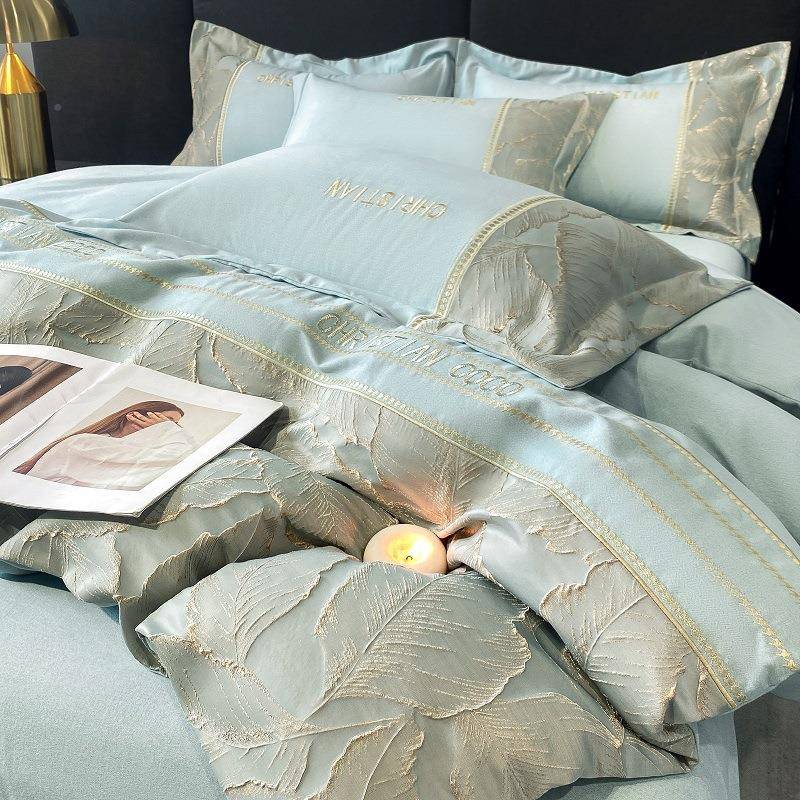 舒尊客||加厚大四季款HCHC全棉花四件提套刺纯棉长绒棉单双绣人裸