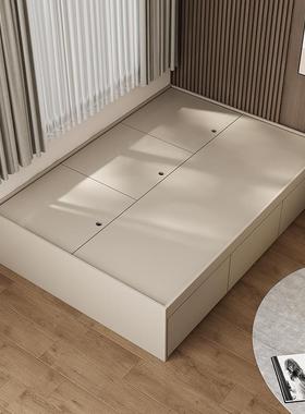 m小F77HMJM5户型榻米床无床头现简约高箱单人储y物收纳代箱体榻排