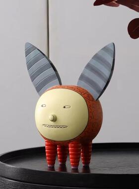 手软绘卡通昆虫BJ抽象艺术装饰品摆件家居玄关客儿童厅房桌面树脂