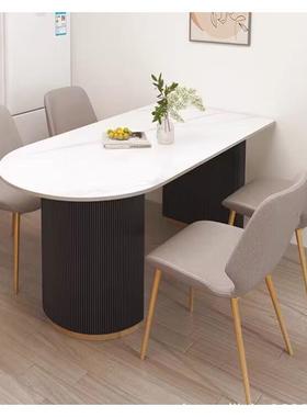 定作圆半圆椭圆形茶大餐桌YX7687桌柱理石底座支撑桌脚岩板桌腿铁