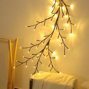 客现货ld藤条树枝造e型灯串插电暖光庆布置UXF厅卧室婚装饰灯