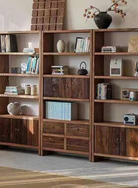 中古式老榆木博架落式组L250310合柜实木书柜地收收纳柜多宝阁装