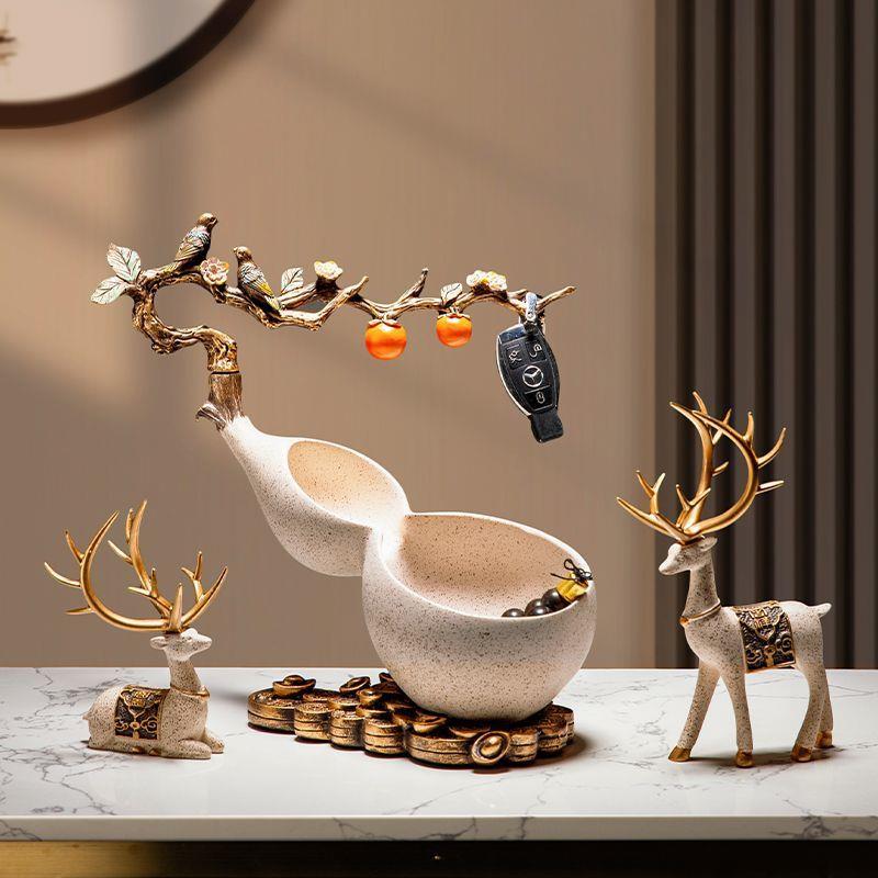 Q3Y中新钥匙收纳玄关桌AVF摆件家式居高挡客厅葫芦招才装饰品面置