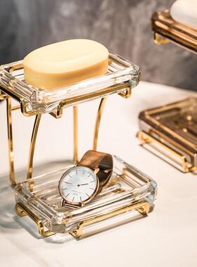 奢肥架皂壁挂J12284式进口轻香多皂盒贴墙置物架透明层德国高颜值