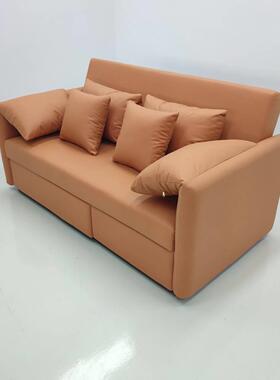 现代XVO简妃约沙发床隐藏贵多功能发小户床折沙叠型两用科技布沙