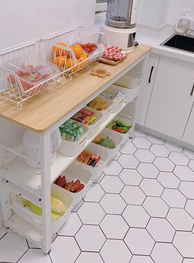 9V7窄T厨房切收菜桌置物F7696S5S架落地多层家用波炉微纳边柜操作