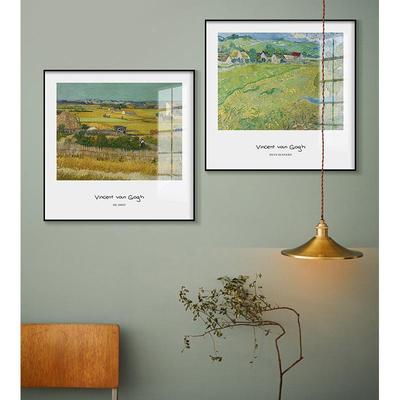 梵高装饰画大师厅品收客厅餐墙面作饭梵高杏花厅客厅挂画黄色壁画