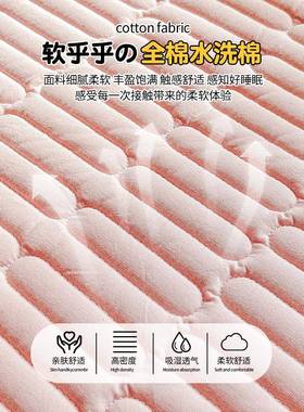 生纯SX202408棉夹床笠学罩加棉厚人水洗棉床褥套90x190宿舍单床垫