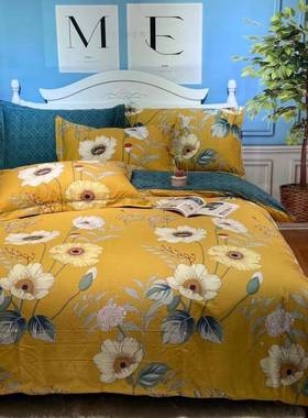 四套纯棉1全棉春秋风0床单被套2025新款0铂金件凯AAM丽床上用品