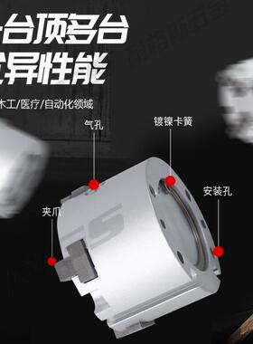 MHS圆柱夹形三爪气缸手指爪四爪气爪66MHS3-1D2532D640MHSL3-63