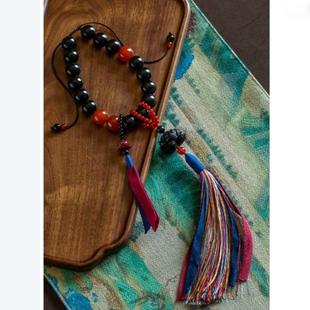 天然黑檀木莲汽车挂件694高档黑曜石2车内吊饰平安车饰品礼花502