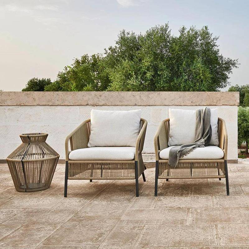 户外沙发休闲庭阳光房花707露天创意师设计项目酒院园店藤编桌椅