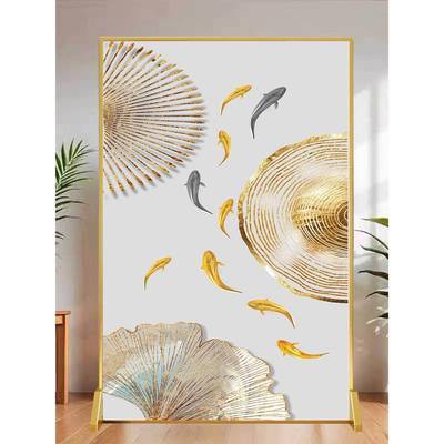 铝合金屏风隔断办座公室卧室客985厅玄关入生户卫件间摆可移动屏