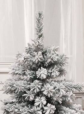 新厂家销品圣诞诞节装饰品PVC植绒沾白积SYCT112直雪圣树