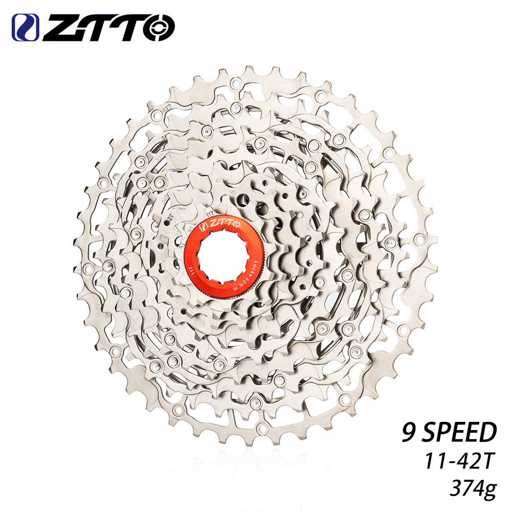ZTTO9速超轻卡式飞轮40T42T大齿飞轮自行车变速大齿爬坡塔轮