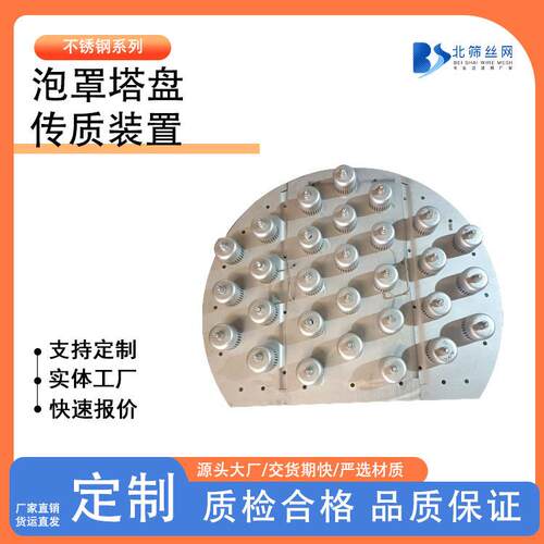 不锈钢塔板TA2异型泡罩塔盘DN2000吸收塔金属板式泡罩塔盘