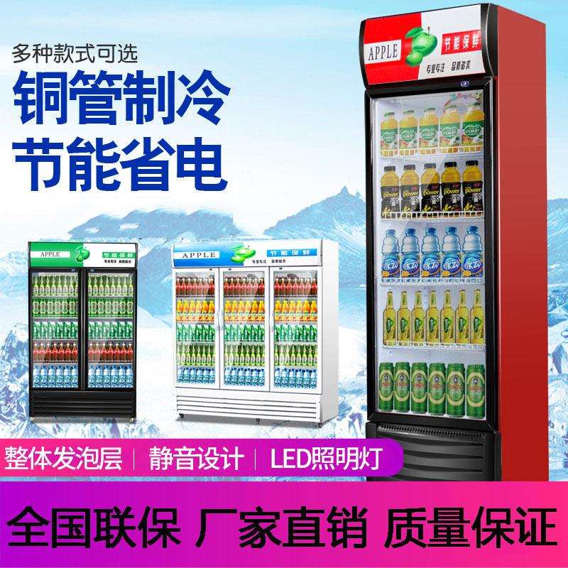 饮料柜超市冷柜啤酒商用立式冰柜冰箱单门蔬菜水果保鲜冷藏展示柜