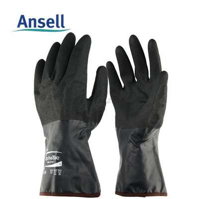 安思尔58-270 AlphaTEC特殊防滑防化丁腈涂层带无缝棉内衬305mm