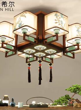 新中式刺绣吸顶灯温馨LED客厅现代简约大气餐厅卧室主灯全屋套餐