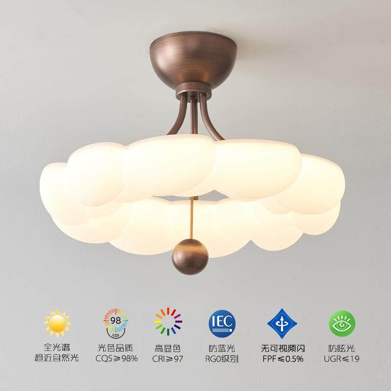 卧室吸顶灯法式中古奶油风主卧公主房全光谱现代简约书房泡泡灯具,纺织面料/辅料/配套,纺织机械配件,淘宝优惠券,粉丝福利购,淘宝优惠卷