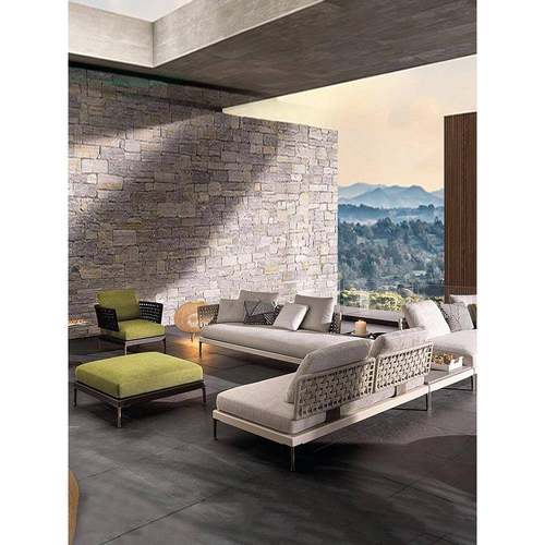 户外藤编沙发组合防水防晒藤椅沙发室外露天别墅家具阳台休闲椅子