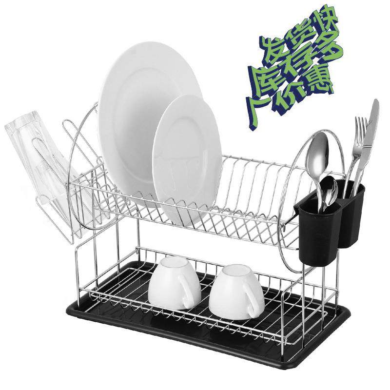不锈钢厨房碗盘架金属防锈双层置物架碗碟碗盘沥水架工厂,智能设备,其他智能设备,淘宝优惠券,粉丝福利购,淘宝优惠卷