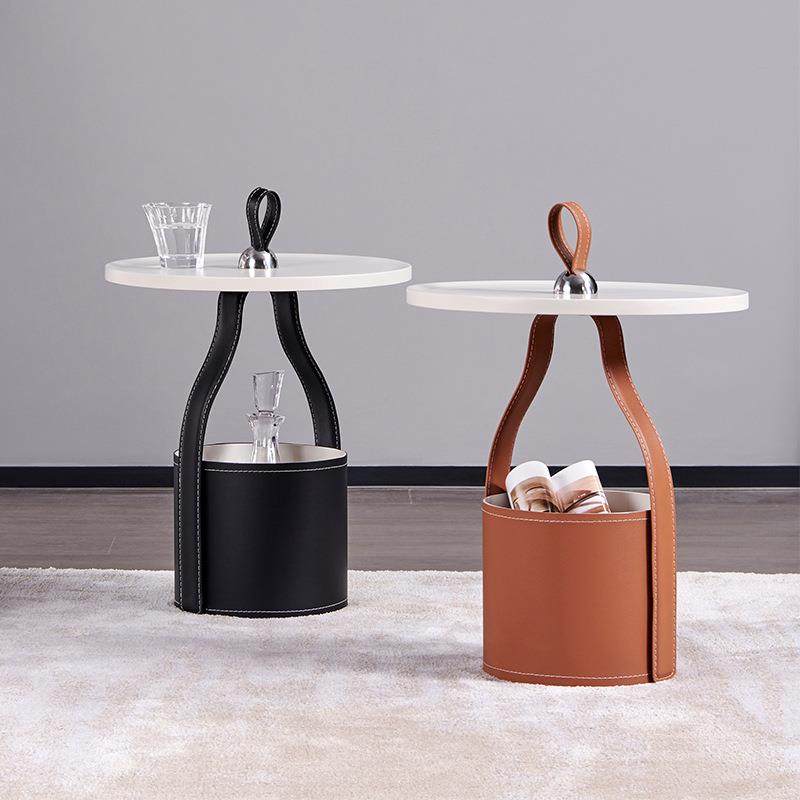 意大利马鞍皮边几轻奢储物书架角几创意橙色意式极简设计师圆茶几,纺织面料/辅料/配套,纺织机械配件,淘宝优惠券,粉丝福利购,淘宝优惠卷
