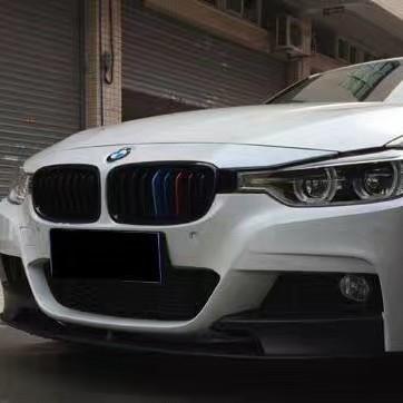 适用于宝马新3系F30F35单线三色宝马中网单杠三色中网