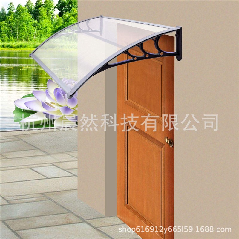 透明PC阳光板窗户遮雨棚露台遮阳蓬户外空调外挂机玻璃遮雨搭篷挡