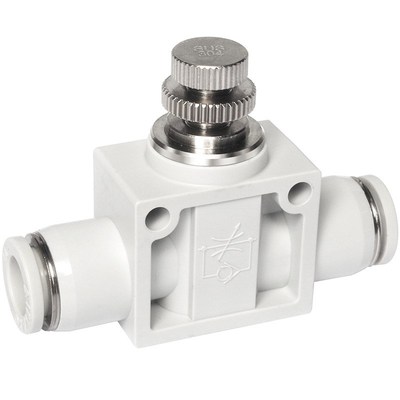 亚德客气动304不锈钢快速接头PSA4/6/8/10/12直通调速单向节流阀