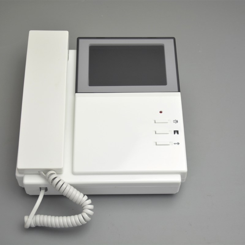 新款4.3寸彩色有线电话式可视对讲门铃楼宇门禁系统/