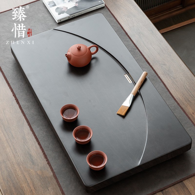 家用茶盘现代中式小型花梨套装惜全自动轻奢一体茶台臻木实木纹电