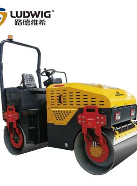 LD-JS1300路面压实机4吨全液压前后钢轮压路压土机四缸水冷柴油机