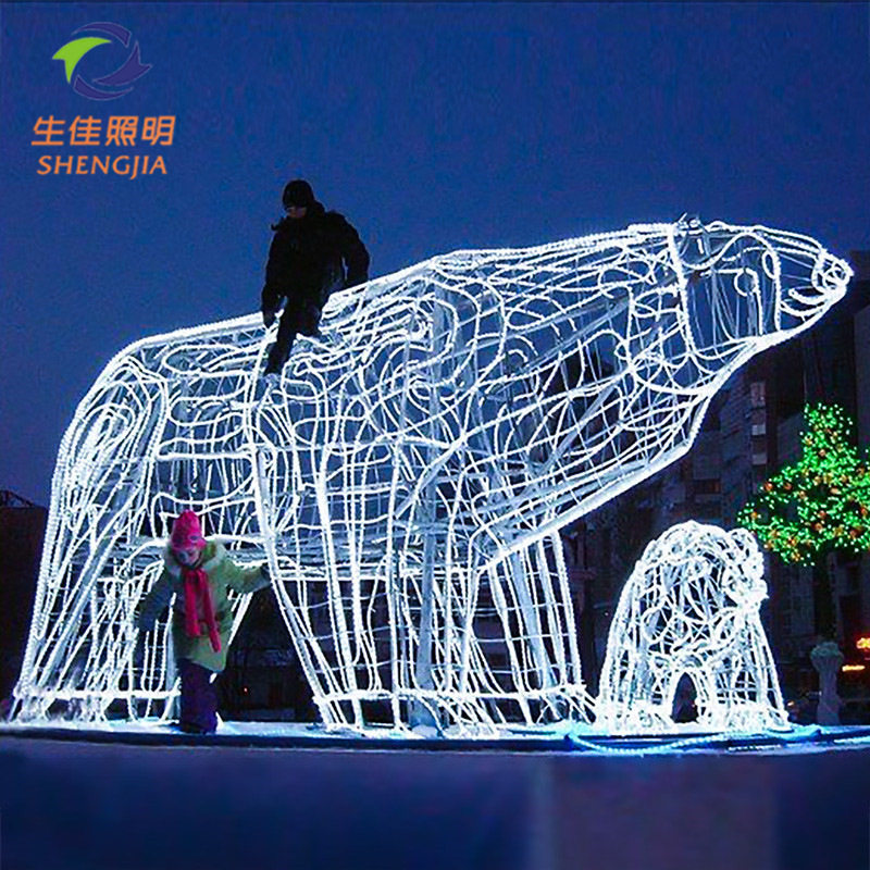 户外动物造型灯梅花长颈鹿公园文旅夜游亮化草坪景观灯美陈装饰灯