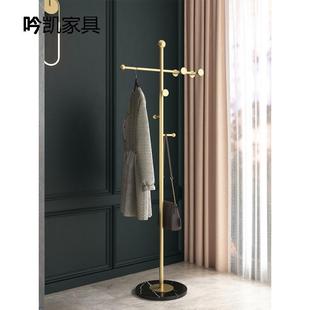 卧室挂衣架落地轻奢现代大理石底座T型创意设计门后角落衣帽架