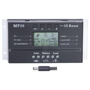 MPPT12V24V30A太阳能控制器多功能电量电流显示太阳能充电控制器