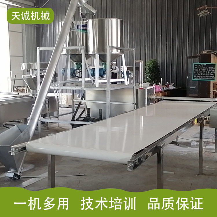 云南小吃鲜榨米粉机休闲网红小吃螺丝粉机器生产视频