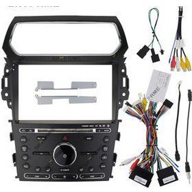 适用11-19福特探险者EXPLORER改装框安卓大屏导航面框音响面板9寸