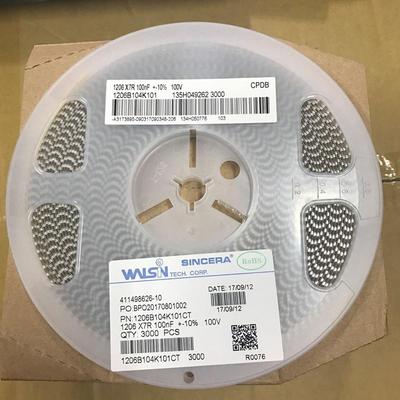 贴片电容1206104K100VX7R1206B104K101CT100NF配套电子现货