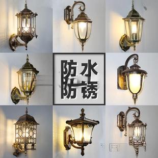 户外壁灯防水欧式 过道楼梯室外D背景 复古阳台庭院灯美式