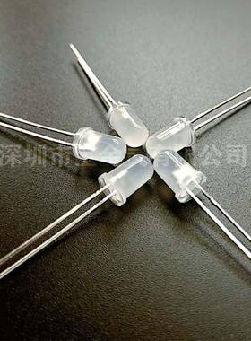 5mm圆头雾状直插单灯蓝红绿黄橙光蓝色led灯珠f5发光二极管