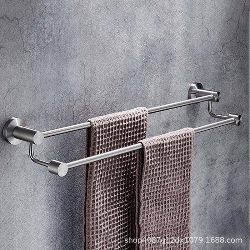 卫生间毛巾架不锈钢304双杆挂毛巾架子浴室免打孔双层毛巾杆挂杆,农用物资,其他肥料,淘宝优惠券,粉丝福利购,淘宝优惠卷