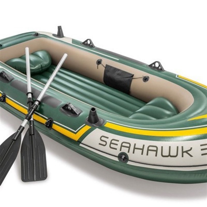 INTEX68380海鹰加厚三人船充气船橡皮艇加厚皮划艇3人钓鱼船