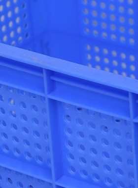 四川恒丰直供塑料圆孔水果筐 多规格白色蓝色圆孔塑料周转筐