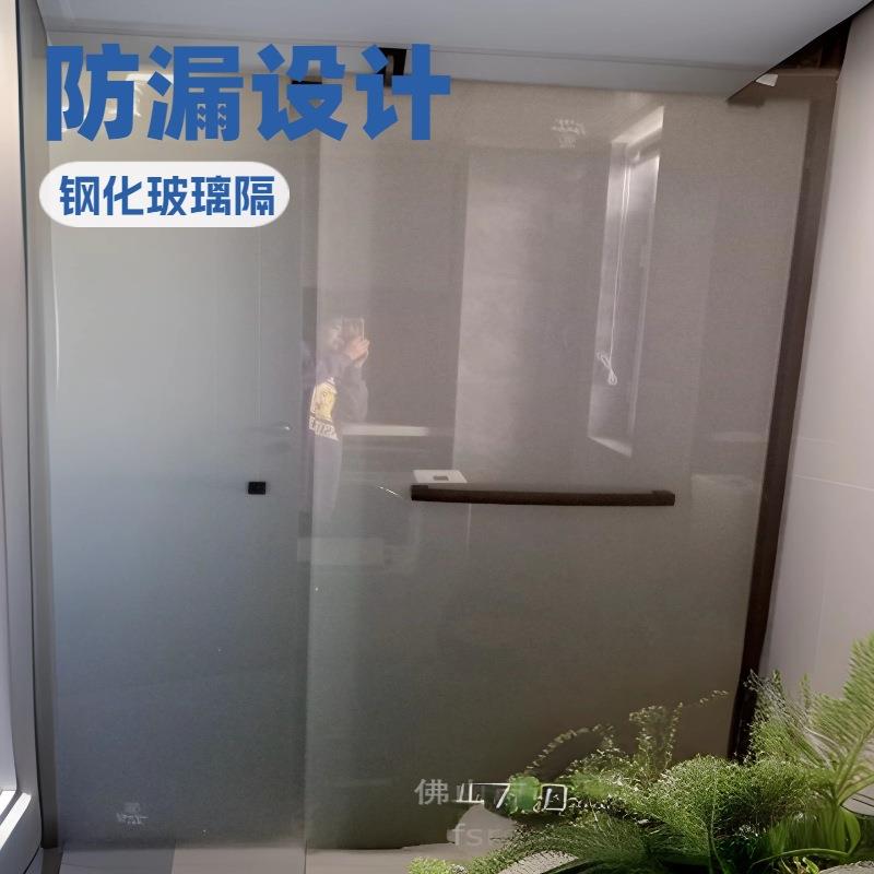 移门淋浴房卫生间隔断玻璃门浴室干湿分离浴屏洗澡间推拉门
