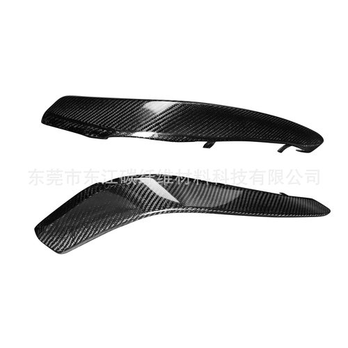 适用奔驰15-21款W205S205C63C63S AMG碳纤维两门四门前杠雾灯风刀