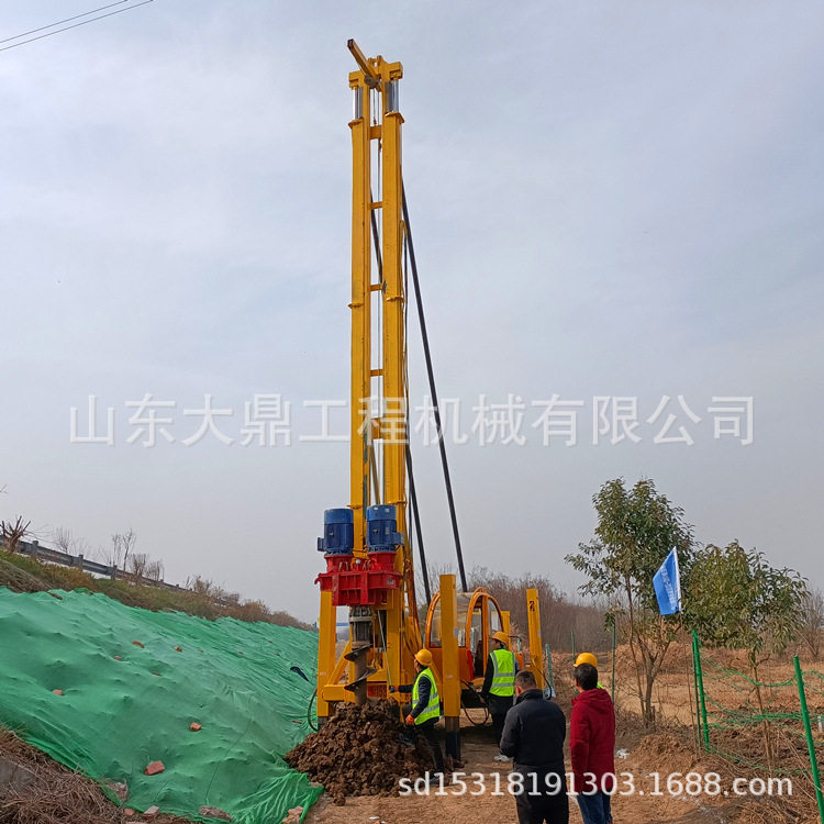 建筑工程地下室抗浮锚杆施工设备履带式抗浮锚杆打桩机生产厂家