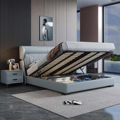 大容量高箱床轻奢软包双人床卧室简约收纳家具储物软体婚床