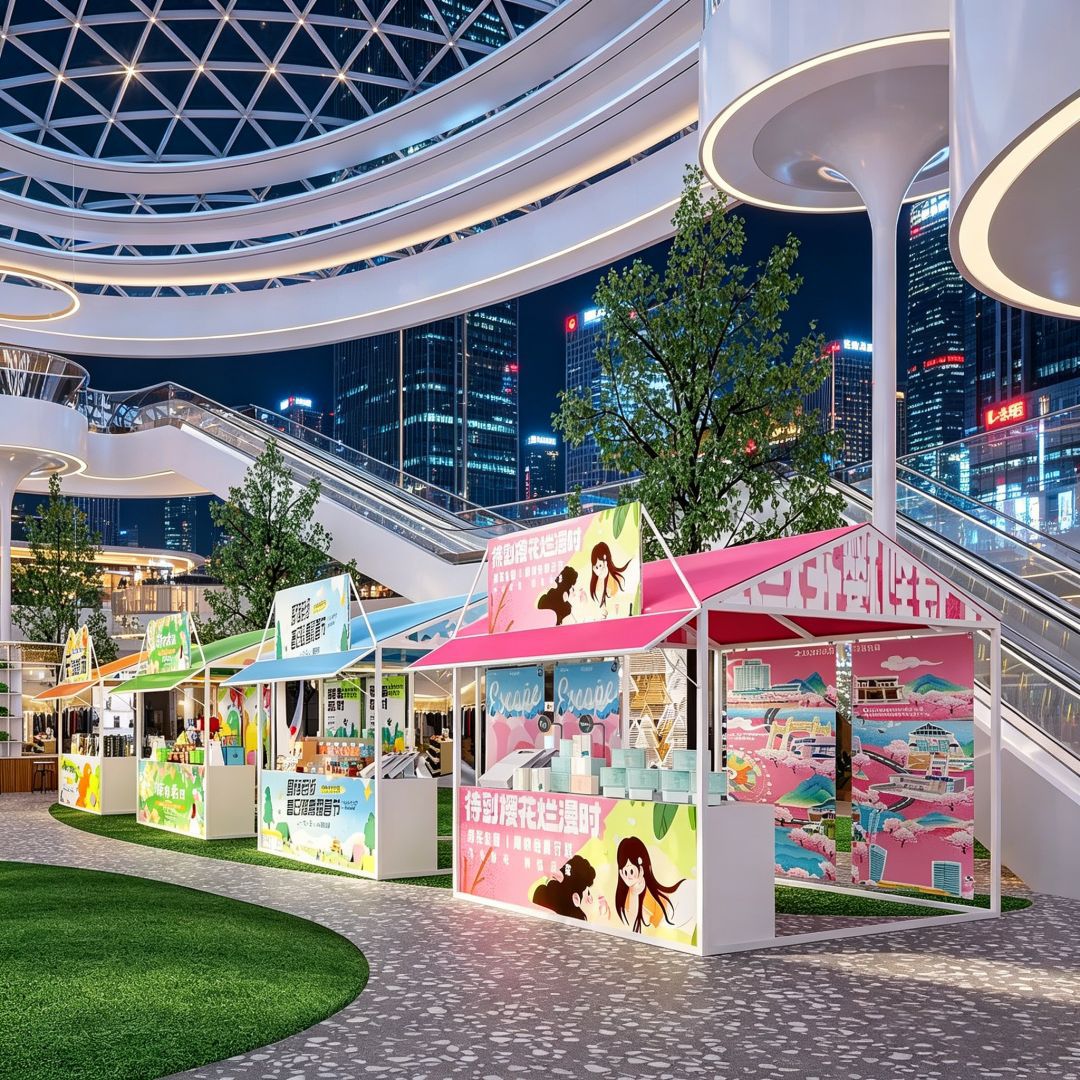 夜市大型活动摊位展示架集市美食节铁艺遮阳棚架户外创意摆摊架